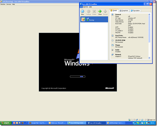Windows Virtualisation with Sun VirtualBox