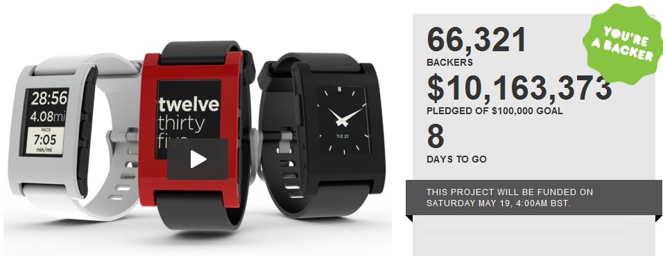 Pebble Watch for iPhone Passes $10M on Kickstarter