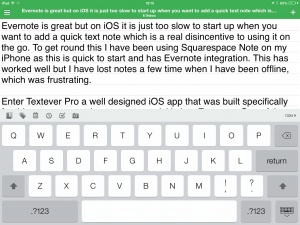 Textever Pro – a Quick and Beautiful Editor for Evernote on iOS